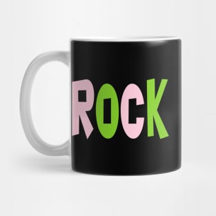 Rock 'n' Roll at night in Pink and Green Mug